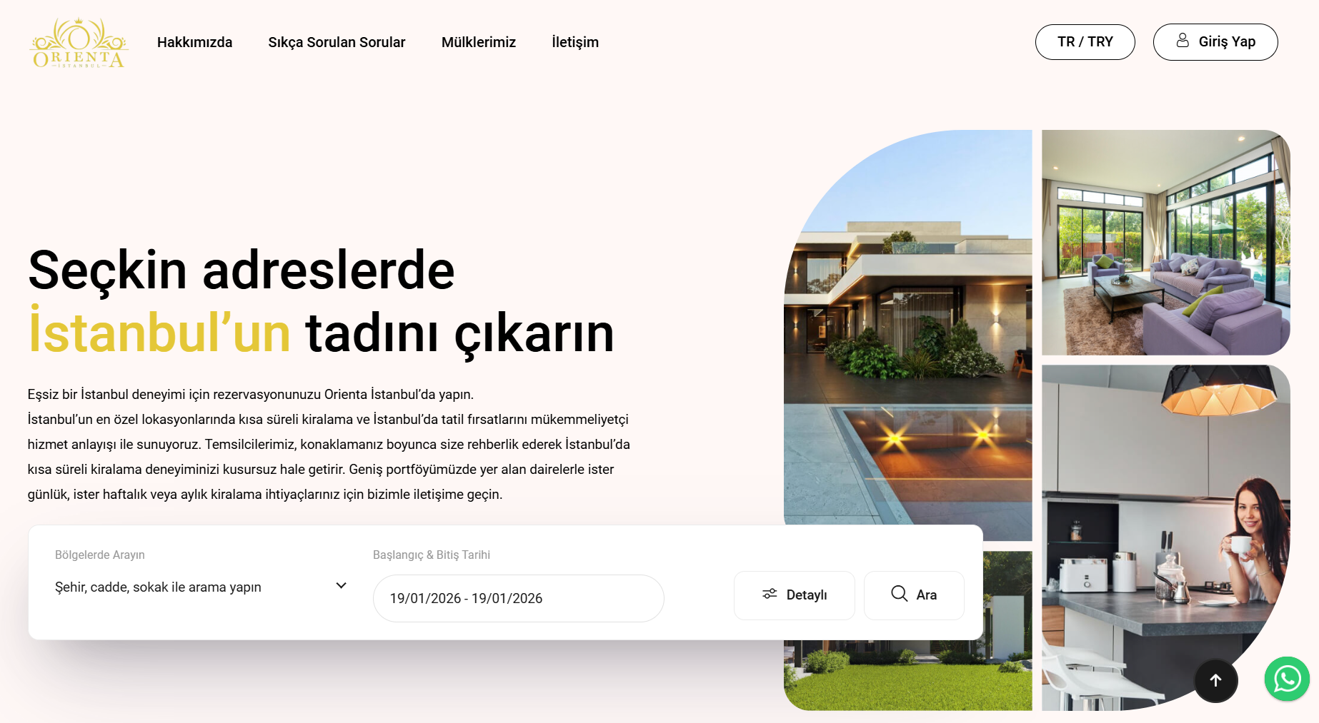 Orienta İstanbul Turizm Web Sitesi Kullanıcıların Hizmetinde